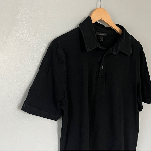 Express Men’s Standard Modern Fit Polo Shirt Black Large - Picture 3 of 7